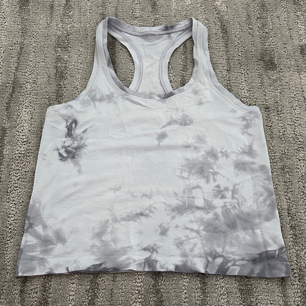 Lululemon Athletica Gray Tie-Dye Tank Top